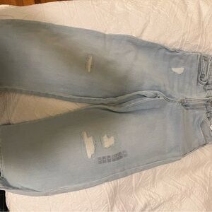 Osh kosh girls high rise wide leg ripped jeans size 7